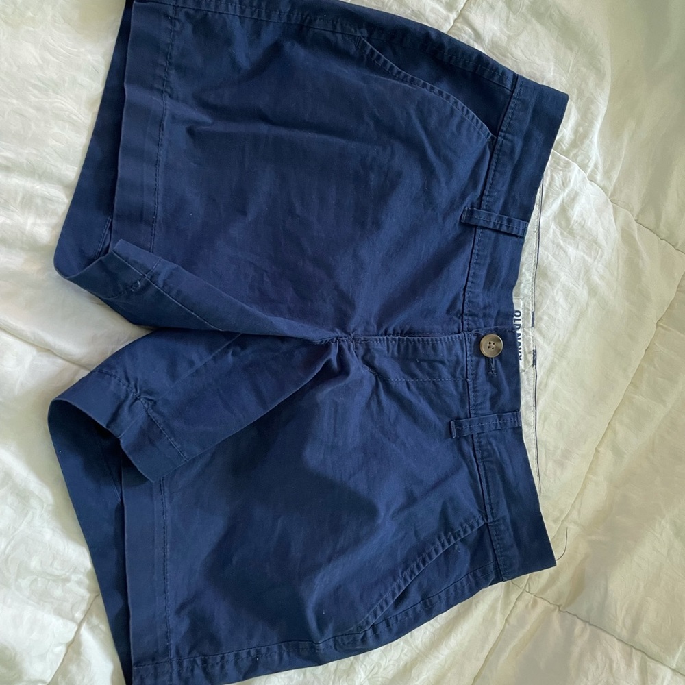 Navy blue chino shorts